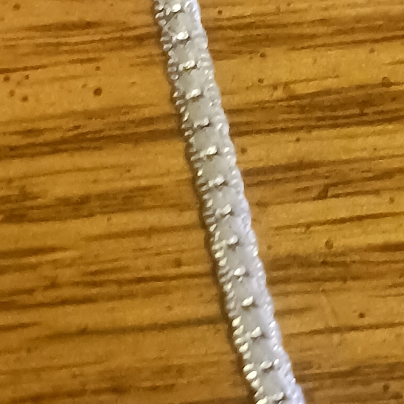 Sterling silver chain (sideways flat links) - Picture 4 of 5